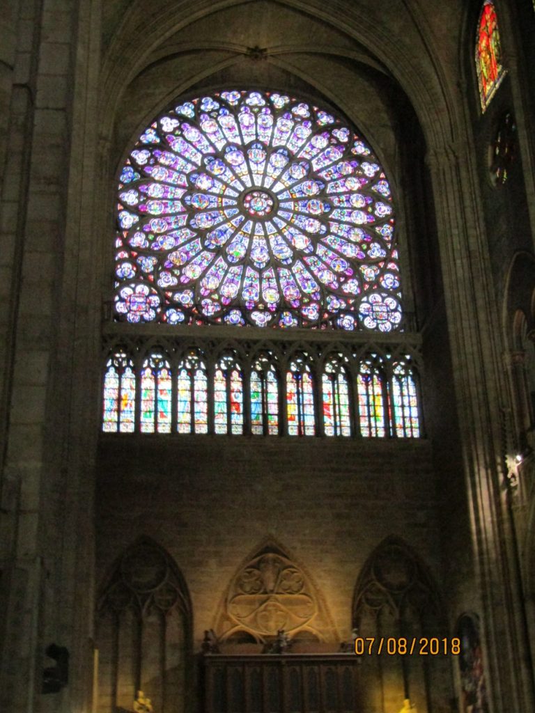 A beautiful N rose window of Notre Dame Cathedral-photo by Lysandra Furstenberg