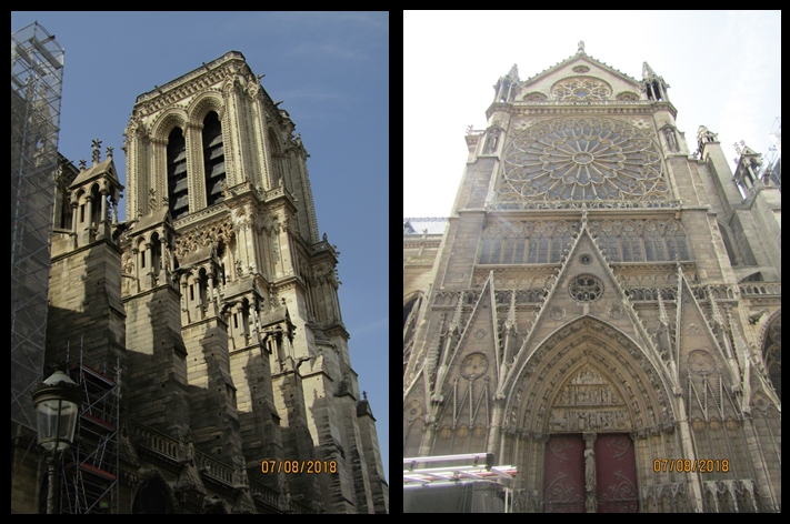 North facade of Notre Dame showing the exterior of the north rose window - photo by Lysandra Furstenberg