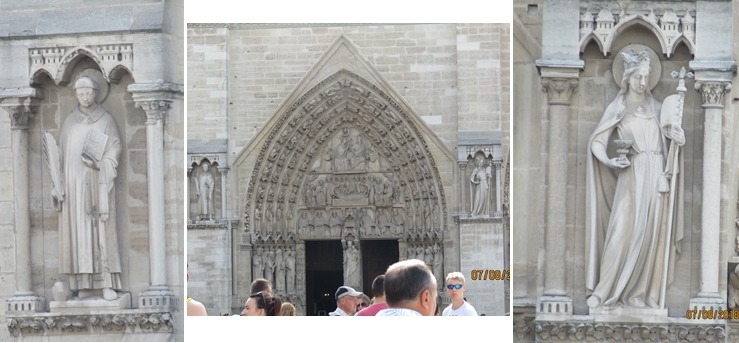 Notre Dame Cathedral - West entrance left portal - photo by Lysandra Furstenberg