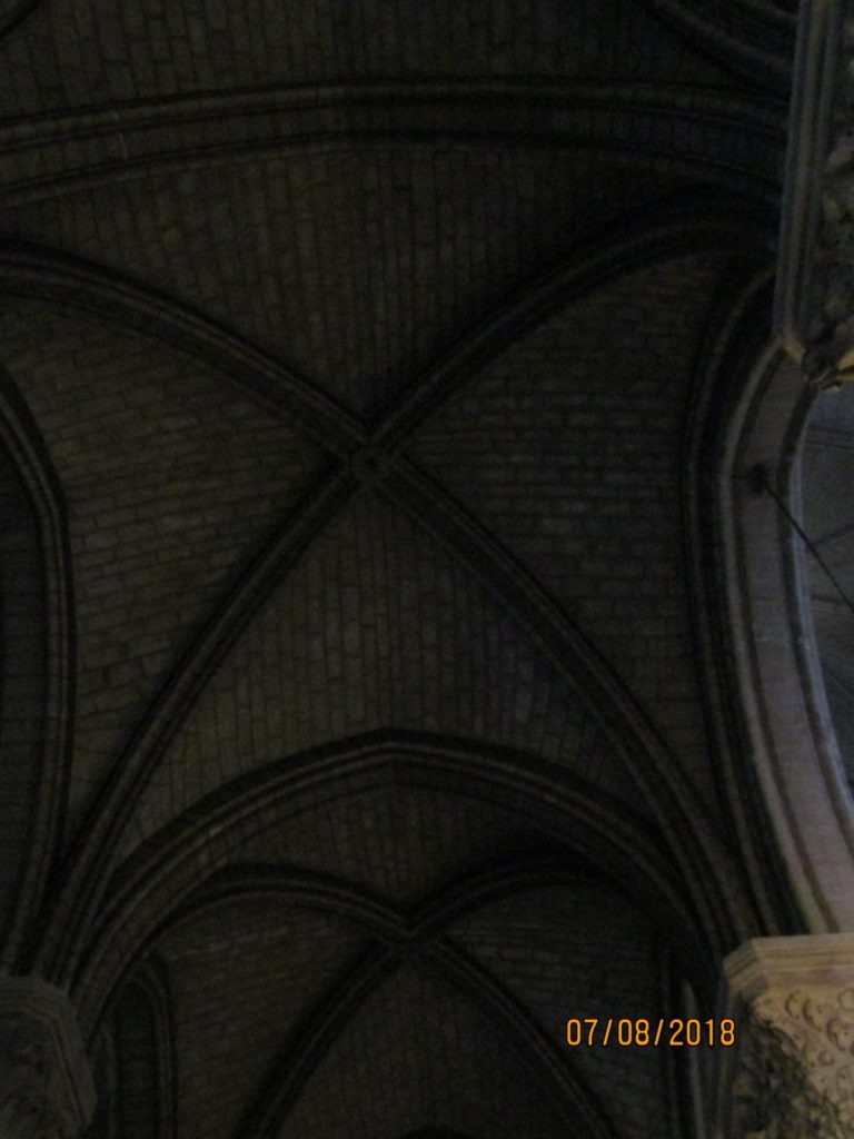 Notre Dame Cathedral - vaulted ceiling 2- photo by Lysandra Furstenberg