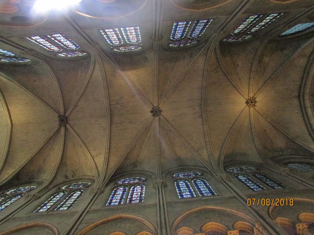 Notre Dame Cathedral - vaulted ceiling - photo by Lysandra Furstenberg