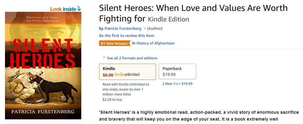 Celebrating the Readers of "Silent Heroes. Number 1 New Release History in Afghanistan since publication