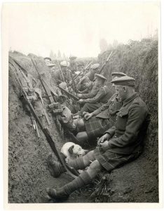 Dogs in Trenches and Ratter Dogs. A Scottish Regiment and their Ratter Dog in the trenches of WW1