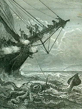 Seafarers fighting the giant squid