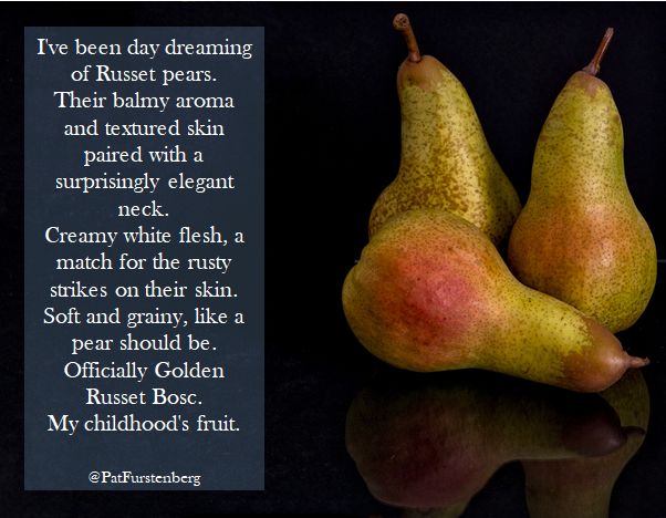 Russet Leaves and Sweet Pears in Autumn, Russet pears in a dream. @PatFurstenberg. Image @marcosecchi free Unsplash