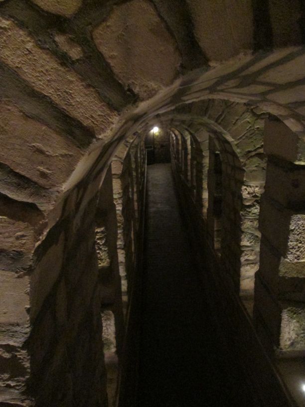 The Catacombs of Paris, an underground labyrinth. No turning back now.