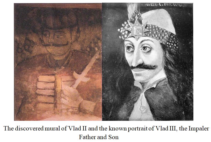Comparing Vlad II with Vlad III, Tepes, the Impaler. Notice similarities. 