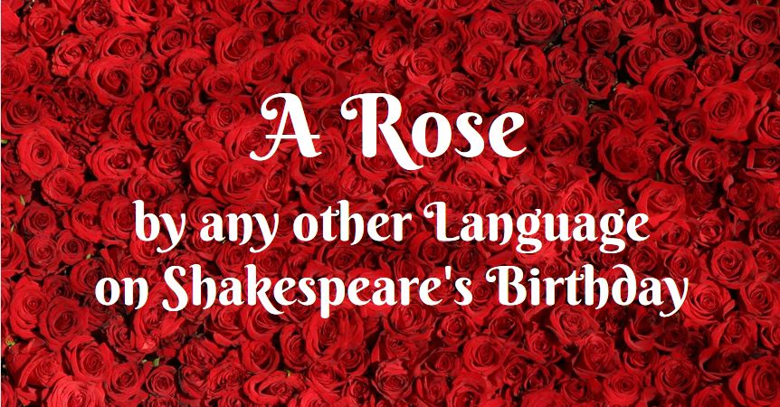 red roses on Shakespeare's Birthday