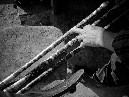 carved wood sticks symbology folk art Romania