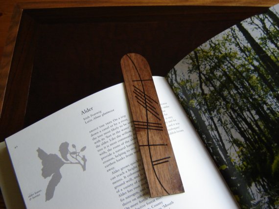 wood book mark