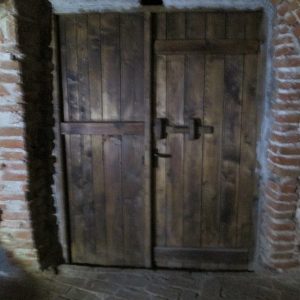 Corvin Castle - bolted door of lapidarium, guarding secrets