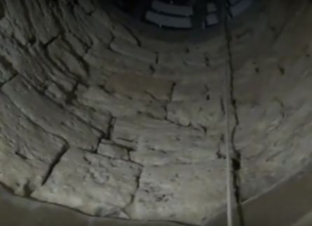 Bran, Time Tunnel, Original Elevator Shaft Tiles, Historical Monument, image courtesy Elmas, Brasov, creator of Stone Elevator