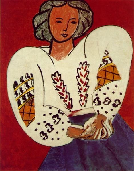 1940, Henry Matisse, La Blouse Roumaine, The Romanian Blouse, ia, source Wikiart