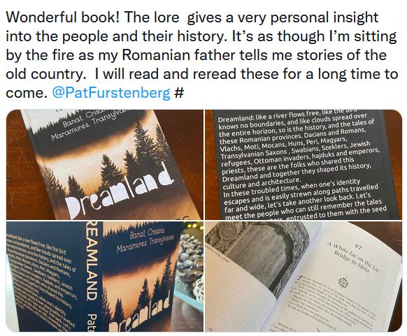 Dreamland, the book - historical fiction and folklore from Transylvania, Banat, Crisana, Maramures, a reader's 5 STAR book review