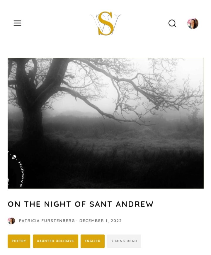 On the Night of Saint Andrew Halloween  poem Patricia Fustenberg 