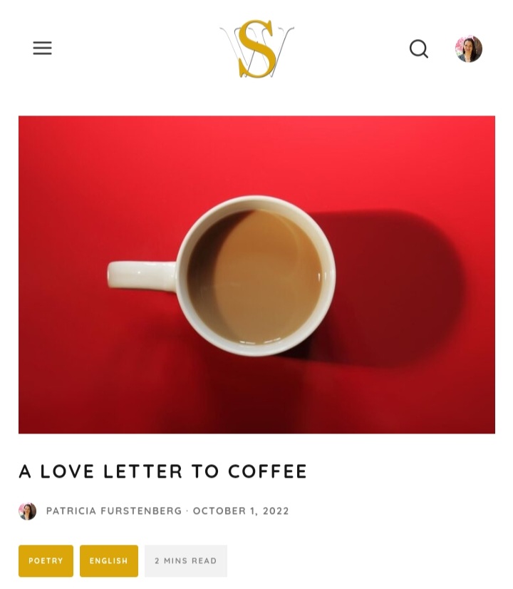 A Love Letter to Coffee lyric prose Patricia Furstenberg 