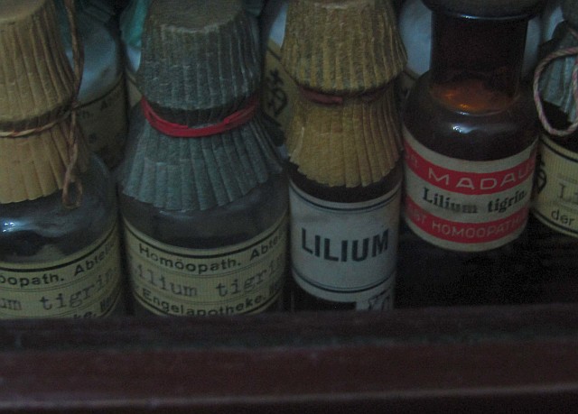 Pharmacy-Museum-Sibiu-homeopathic-medicines-glass-bottles