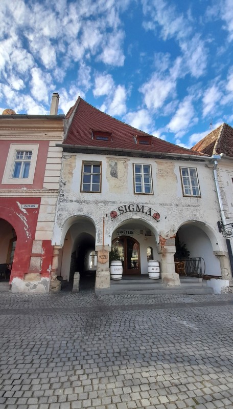 Small Square Sibiu,one of the loggias where medieval merchants sold their ware.