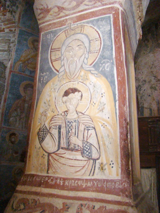 Densus Biserica_Sf.Nicolae- Holy Trinity Father Son Holy Spirit as a dove-photo Tetcu Mircea Rares license CC BY-SA 4.0