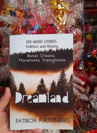 reading Dreamland, Fiction and History, by the Christmas tree