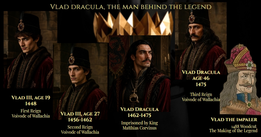 Vlad Dracula, the Man Behind the Legend visual timeline titled
