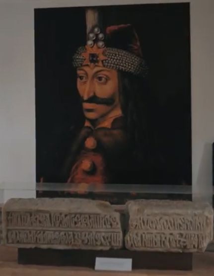 Vlad Dracula: only proof of church built by him, pisania Sf Nicolae Church Targsor now in Muzeum of Turnu Monastery, Targsor Vechi, Prahova, source Manastirea Turnu
